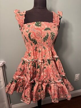 Hill House Home The Mini Nap Dress in Coral Floral
